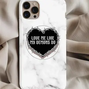 Love Me Like Demon Do Barbed Wire Heart Holographic MagSafe grip |Kindle Decoration |Phone Holder |Kobo Grip | Book Lover Gift |Gift for her
