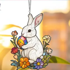 Easter Acrylic Suncatcher, Easter Egg Window Decoration, Easter Suncatcher, Easter Rabbit Suncatcher, Spring Suncatcher, Colorful Easter Suncatcher