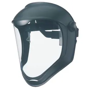 212 MAIN Uvex by Sperian Bionic Faceshield - Black Matte Finish, Clear PC Lens, Face Covering Accessory with Headbands