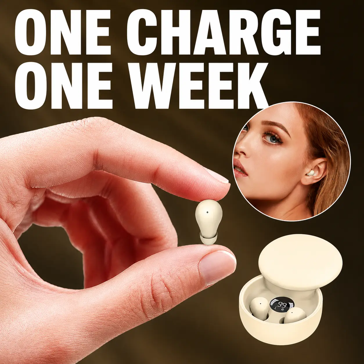 Mini Invisible Fast-Charge Bluetooth 5.4 Earbuds, Noise Cancellation, Stereo Audio, Lightweight Wireless In-Ear Headphones with Built-In Mic for Calls, Sports Party Bag Supplies & Gifts