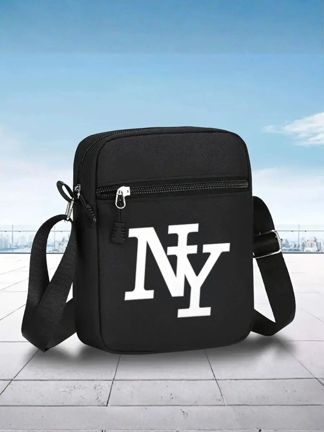 Trendy Ny Letter Print Baseball Cap and Casual Crossbody Bag Set, Adjustable Street Fashion Hat and Shoulder Bag, Perfect for Daily Wear and Gifts