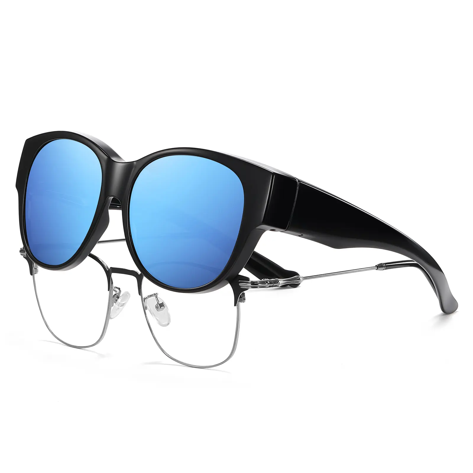 Black Frame Blue Lens