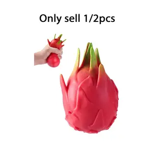 1/2pcs Anxiety Squishies, Fidget Cube Stress Relief, Dragon Fruit Squishy, 2026 New Realistic Fruit Stress Balls Stress Relief Fidget, Slow Rebound for Adults