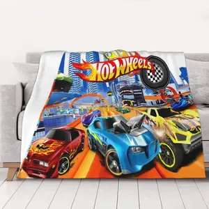 Hot Wheels Blanket – Soft Flannel Throw for Sofa, Bed, and Office