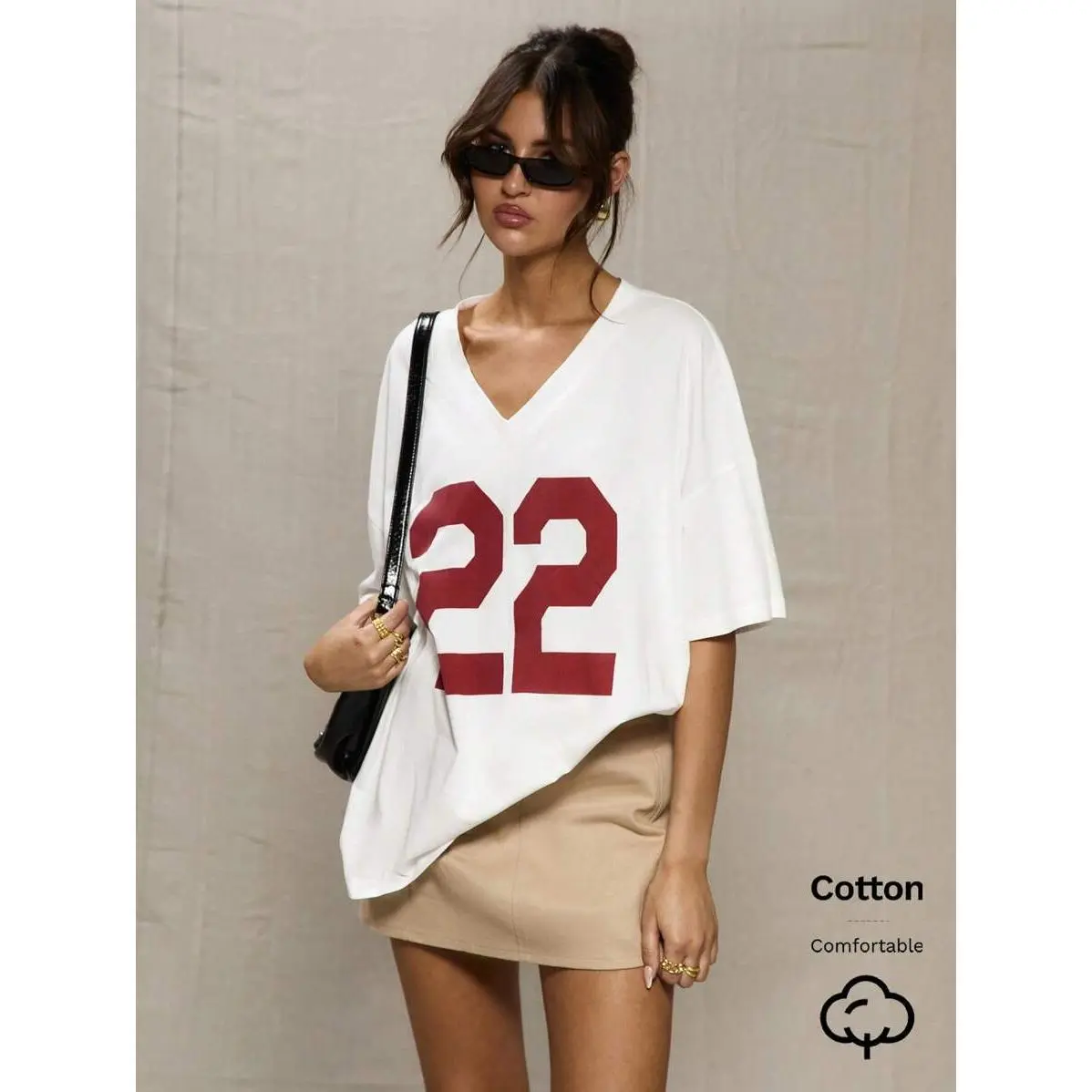 MUSERA Oversized Baseball T-Shirt Casual Cute Graphic Tee Vacation Airport Holiday Fall Back To School Autumn Winter Al Fresco