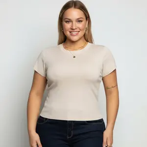 Crew Neck Crop Tee