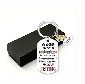 Sarcastic Funny Friendship Pendant Keychain with Quote, Funky Keychain for Office Coworkers, Gifts for Women Easter Thank You Mini Fashion Accessory, Friendship Pendant Keychains