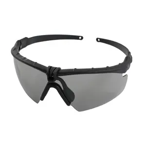 Lightweight Outdoor Protective Eyewear UV400 Clear Vision Glasses (Gray Lens)