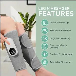 Leg Massager 2024 Enhanced Calf Air Compression Massager For Circulation And Pain Relief, Leg Massager With Heat, Relieve Fatigue, Help For Edema And Varicose Veins, Easy To Use, Muscle Relaxation, For Men/Women Home, Office Gifts Therapy Comfort