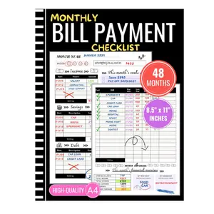 Monthly Bill Payment Checklist: Bill Tracker Notebook, A 48-Month Plan for Effective Money Management with great money saving tips | Best ways to save money Paperback