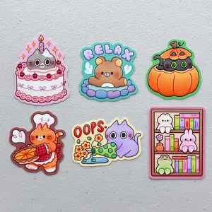 StickyRiceCo 28th Birthday Event Heavy Duty Waterproof Vinyl Diecut Stickers Set of 6 Designs for Laptop Water Bottle iPad Case Notebook Cover Featuring Birthday Cake Cat Relax Bear & More