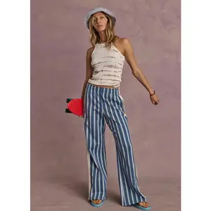 Palmas Marnie Wide Leg Pant - Blue