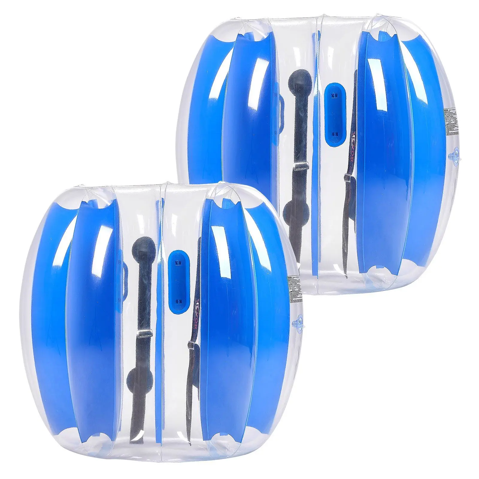 VEVOR 2-Pack Inflatable Bumper Balls, Diameter 3 ft/0.9 m PVC Sumo Zorb Balls with Integrated Soft PVC Handles, Strong Sense of Security for Friends & Family Outdoor Games, Polyvinyl Chloride (Pvc)