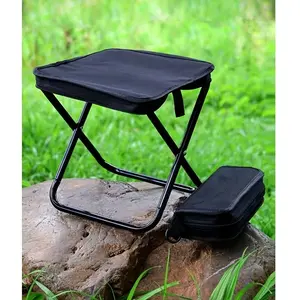 Small Camping Folding Chair, Outdoor Bench, Portable Chair, Foldable Seat, Fishing Chair with Carry Bag, Oxford Material, Inch Dimensions