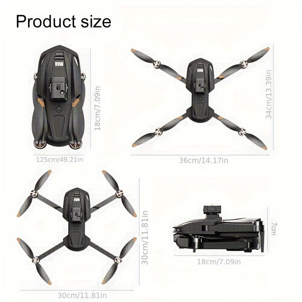 V168 MAX GPS Drone, 4K HD Dual Camera, 360° Smart Obstacle Avoidance, FPV Flight, Optical Flow Positioning, Quadcopter, Suitable for Adults and Beginners, HD Large Screen Remote Controller, 6-Axis Gyroscope, 2 Batteries + SD Card + Carrying Case Set