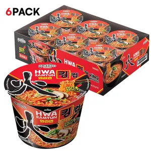 Paldo HWA Ramen Instant Noodles-Spicy King Cup 3.88 Ounce (Pack of 6)