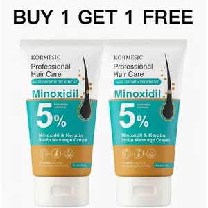 #SummerVibes [BUY 1 GET 1 FREE]KORMESIC 5% MinoxidilHair Growth Scalp Massage Cream withKeratin & Ginger for Men Women PreventsLoss Repairs Follicles Promotes FastRegrowth Strengthens Roots Buy 1 Get 1 Free