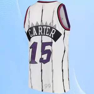 Vince Carter stitched Basketball Jersey Men's Sleeveless white collect
