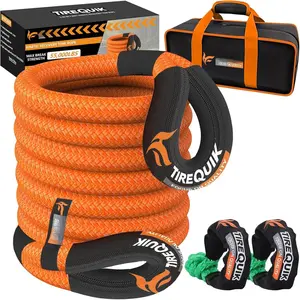 Kinetic  Rope 1.26" x 30ft 55000lbs Heavy Duty Offroad Snatch Strap with 2 Soft Shackles, Kinetic Tow Rope  Kit, 35% Elasticity Tow Ropes for  SUV UTV ATV Tractor
