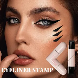 Rotating Eyeliner Stamp Pen, Dual-Head Design with Wing Stamp, Quick-Dry, Long-Lasting, Smudge-Proof, Easy Cat Eye, Sharp Winged Lines, Eye Makeup