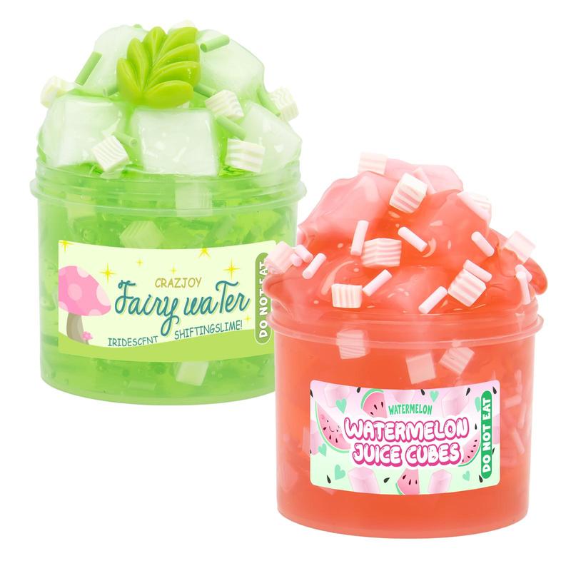 70ml Jelly Cube Crunchy Clear Slime Kit - Scented Stretchy & Non-Sticky ...