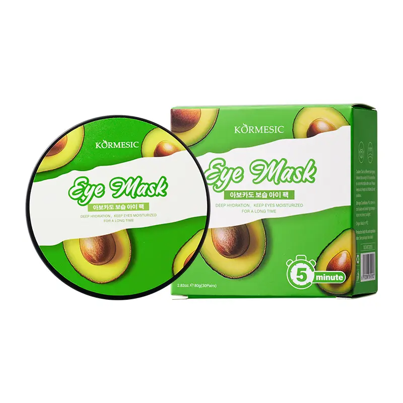 Avocado Moisturizing Eye Patch - Soothing & Rejuvenating Hydrogel Under Eye Pads - Intense Hydration & Lifting Effect - Daily Anti-Aging Skincare Essential