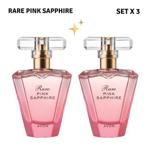 Avon Rare Pink Sapphire Perfume Set | 3-Pack Eau de Parfum for Women