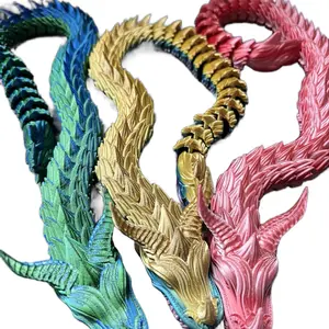 Flexi Factory Authorized Seller, 19-inch Multicolor Demon Dragon Snake Articulated Figurine