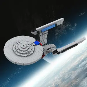 Starship Enterprise Building Blocks Set, Creative Building Block, 297pcs/set Spacecraft Building Blocks, Bricks Toys, Suitable for Family and Friends