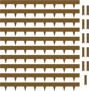 Davyline 10 Pack Corten Steel Landscape Lawn Edging, 4.5"H Hammer-in Edging Border with 11 Clips for Stunning Garden Border Edging