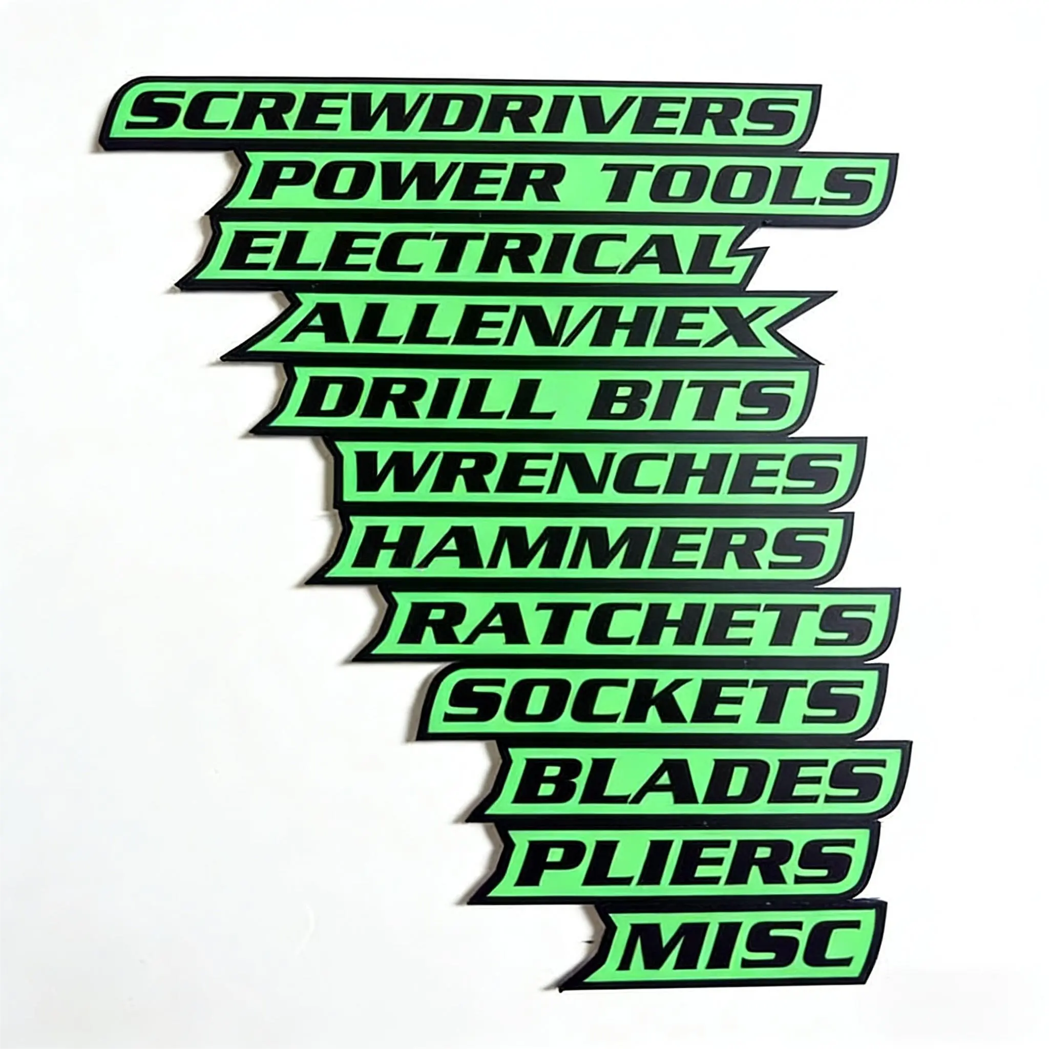 Tools Labels Design 12-Pack High Quality 3D Printed Tool Labels - Personalized Labels for ...
