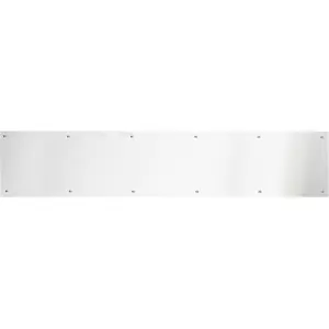 212 MAIN Satin Stainless Steel Kick Plate, 6 in. x 28 in., Adhesive Mount with Adhesive Strips, Magnetic