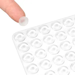 Silicone Cabinet Door Bumpers Round 192pcs Clear Rubber Bumpers Self Adhesive Furniture Pads,Clear Adhesive Bumper Pads Surface Protection for Wall, Drawers, Picture Frames, Cupboard Door Bumpers