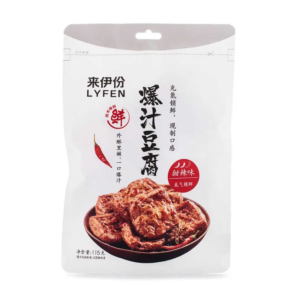 LYFEN Fried Tofu with Spicy Sauce 115 g - Delicious Chinese Food LYFEN Fried Tofu with Spicy Sauce 115 g - Delicious Chinese Food