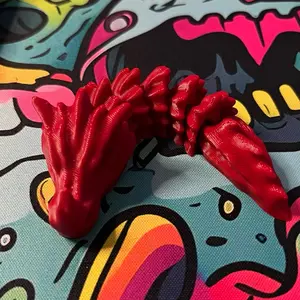 Red articulate bone dragon