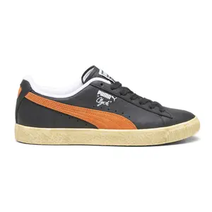 PUMA Womens Clyde Vintage Lace Up Sneakers Shoes Casual - Black