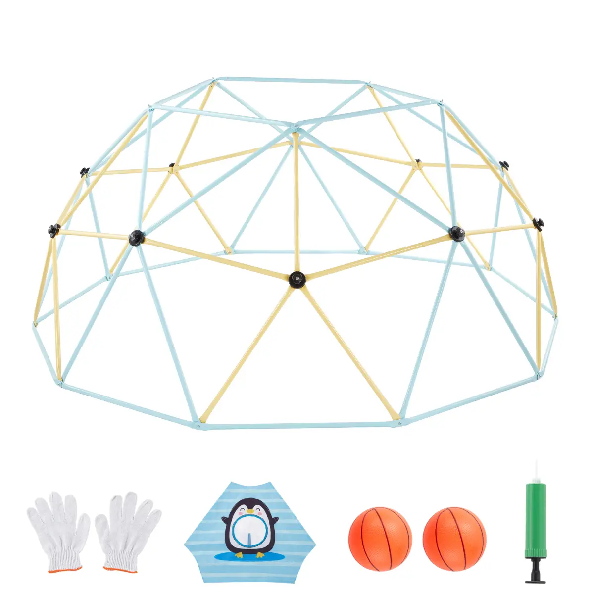 Aobtkel Climbing Dome 10FT Geometric Dome Climber 1000lbs Capacity Kids Jungle Gym Play Center for 4-5 Children ASTM CPC Certified Thickened Steel Frame Rust Resistant Outdoor Backyard Boys Girls Age 3-10 Gift Idea