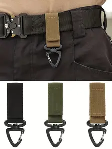 Creative Buckle Multifunctional Tactical Nylon Webbing Climbing Buckle Multi-Use Belt Keychain, Outdoor Tactical Strap, Casual Style