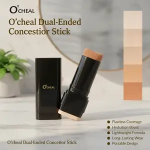 O'CHEAL Dual-Ended Concealer Foundation Stick - Flawless Coverage, Hydration Boost, Lightweight & Long-Lasting Makeup for All Skin Tones Moisturize Moisturizing concealer Hydrating Daily Radiant Contour