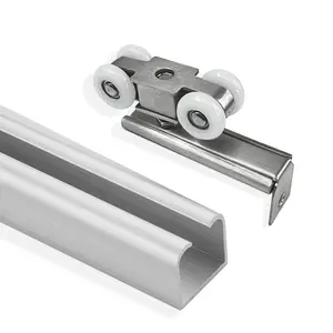 2pcs Sliding Door Support Wheels, Ball Bearing Dual Wheel Silent Operation, Suitable for Barn Doors, Kitchen Doors, Glass Doors