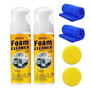 WOiOW Multi-Purpose Foam Cleaner - All Around Master Foam Cleaner for Car Interiors, Powerful Car Bubble Cleaner for Car Seats(Sponge & Towel Included)