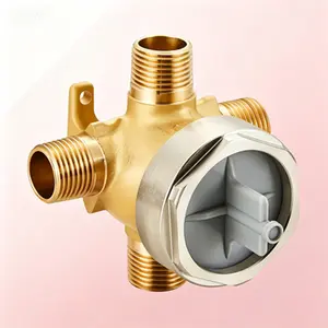 Universal Shower Diverter Valve Trim Kit 6 Settings, Diverter Rough-in Valve Replacement for Shower System, 3 Way Diverter Valve for Smooth Switching, Easy Install Diverter Valve Trim