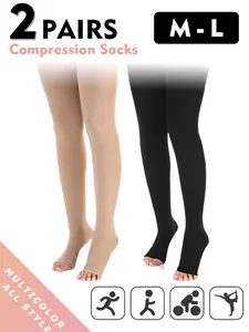 Men's & Women's Compression Socks Wide Calf Booster Socks for Circulation Running Nurses Pregnant Women, Sporty Style All Seasons
