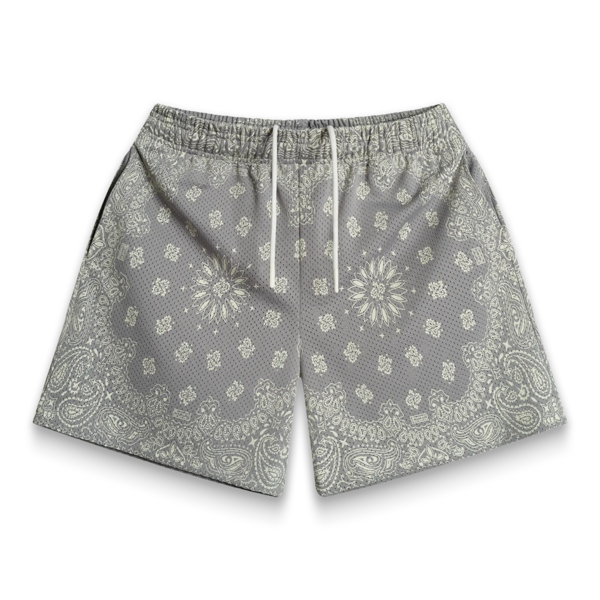 Screenprinted Paisley Concrete Shorts