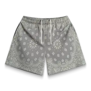 Screenprinted Paisley Concrete Shorts