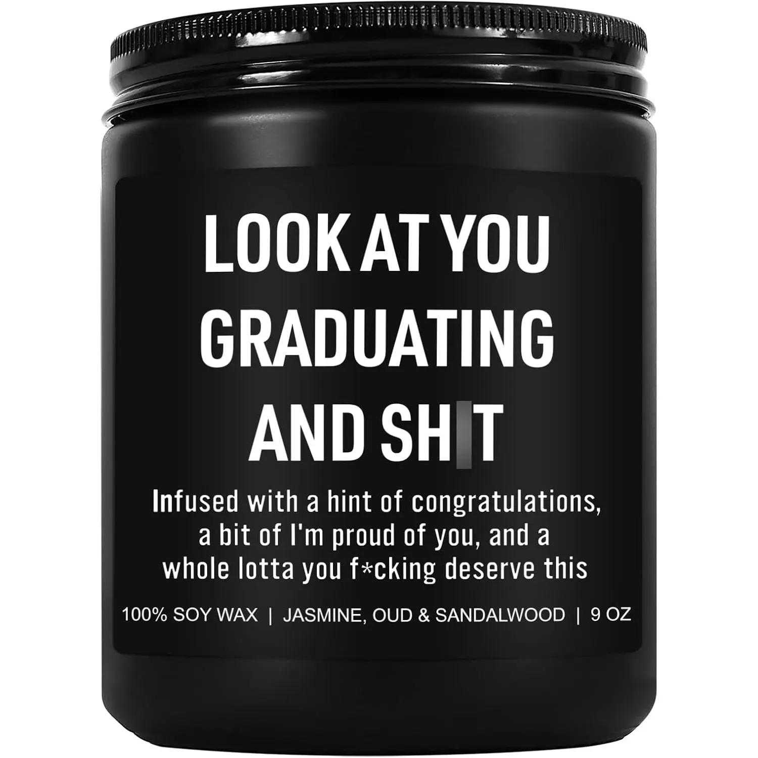 Funny Grad Candle, 2025 Graduation Gifts for Her, Him - College, High School, Masters Degree, Phd,  & Nurse Graduation Gifts for Women, Men - 9 oz
