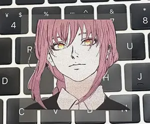 Makima Chainsaw Man Anime Sticker Waifu Girl Reflective Vinyl Sticker Decal JDM