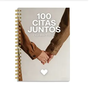 1 piece, 8.3*5.5 inches, date planning book, Spanish version, includes 100 date memories, ideal gift for couples, offers fun date ideas, exquisite gift for engagement or Valentine's Day, captures beautiful moments