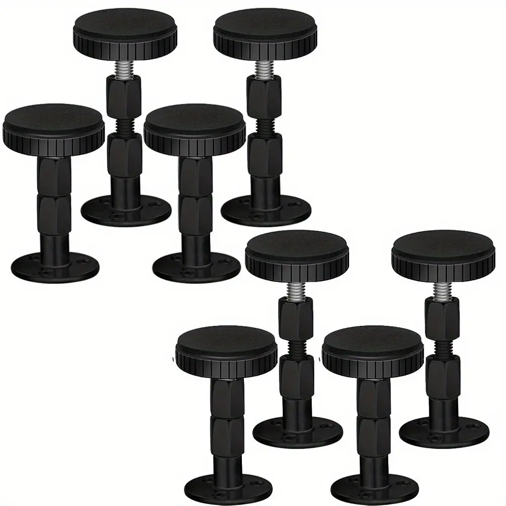 8 Pack Adjustable Threaded Headboard Stoppers, Bumper Against Wall, Behind Bed Frame Protector Antishake Tool, Bed Shake Support Stabilizer Device, for Anti-Knocking, Banging Hardware Circular