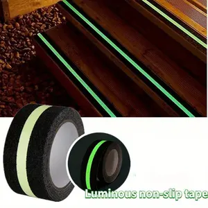 1 Roll Glow-in-the-Dark Anti-Slip Tape, 1.97" x 196.9", High Traction Safety Strip for Stairs & Steps, Durable Adhesive, Nighttime Indoor/Outdoor Use